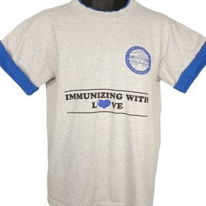 Immunizing With Love T Shirt Vintage 90s Nevada Clark County Health District